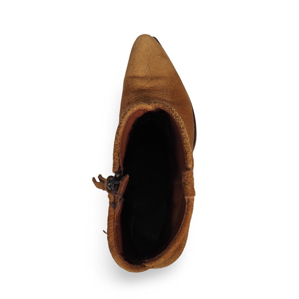 Tecovas The Daisy Sienna Suede Womens 8.5B Side Zip Ankle Western Boots Brown - Picture 9 of 11